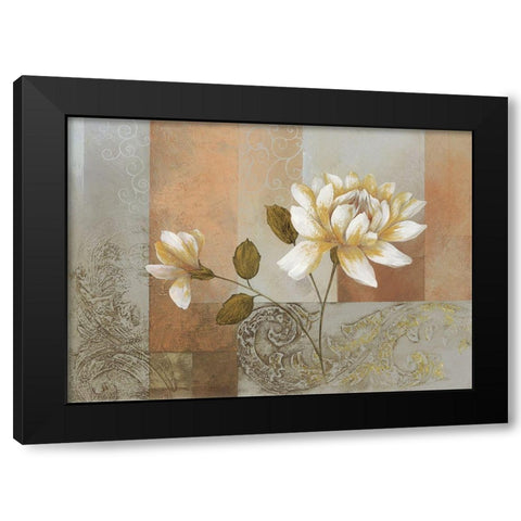 Opulent Bloom Black Modern Wood Framed Art Print with Double Matting by Verbeek-Van Den Broek