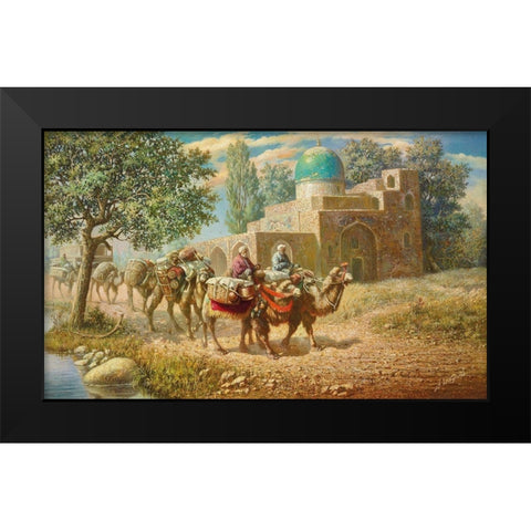 KAFFAL-SCHASCHI-MAUSOLEUM Black Modern Wood Framed Art Print by Chairudinov, A.
