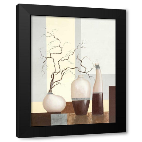 Medley In Brown I Black Modern Wood Framed Art Print with Double Matting by Sedalia, David
