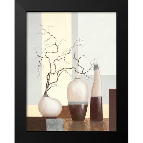 Medley In Brown I Black Modern Wood Framed Art Print by Sedalia, David