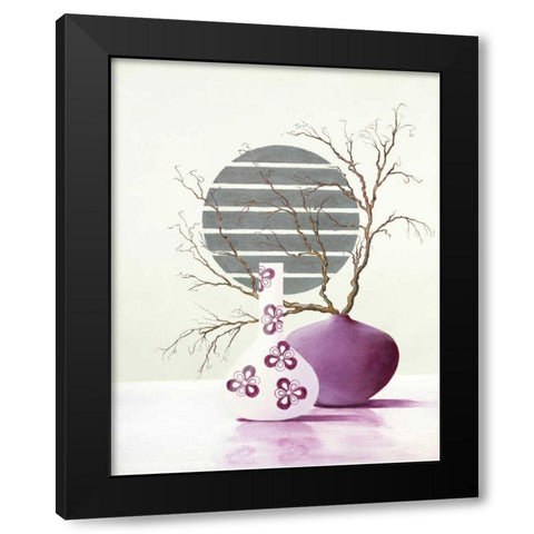 Purple Inspiration I Black Modern Wood Framed Art Print with Double Matting by Sedalia, David