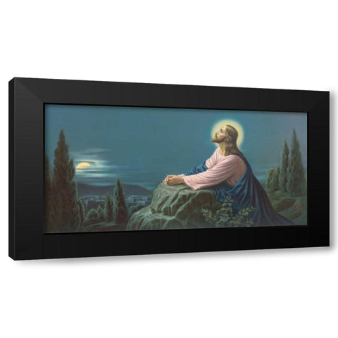 Gethsemane Black Modern Wood Framed Art Print by Marsani