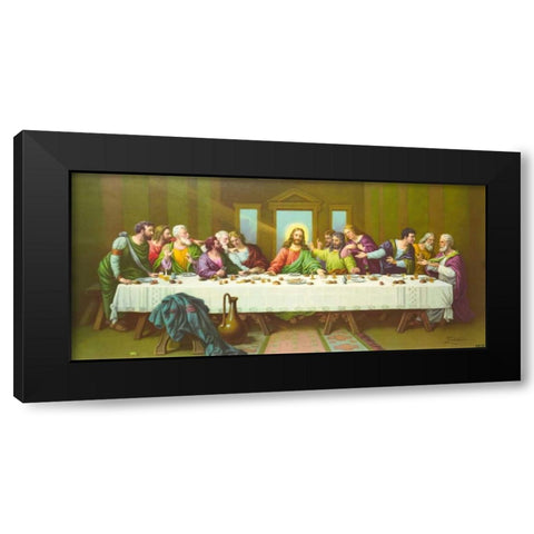 Hl. Abendmahl Black Modern Wood Framed Art Print by Zabateri