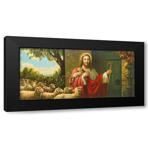 EINE HERDE UND EIN HIRTE Black Modern Wood Framed Art Print by Giovanni