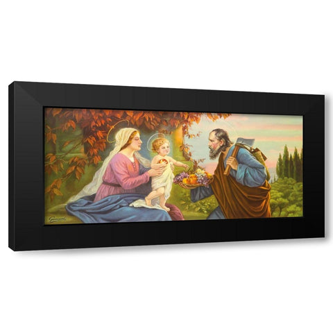 HL. FAMILIE Black Modern Wood Framed Art Print with Double Matting by Giovanni
