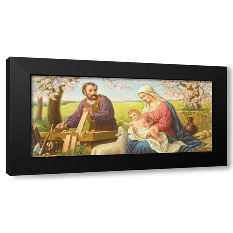 Holy Family Black Modern Wood Framed Art Print by Giovanni