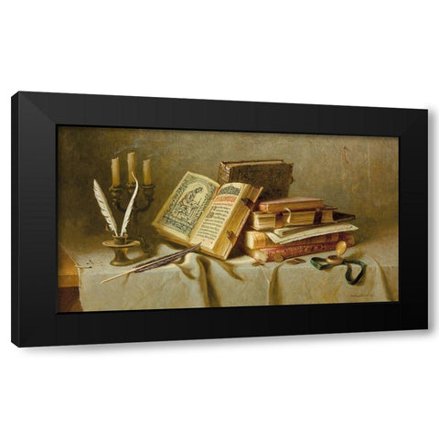 OLD BOOKS II Black Modern Wood Framed Art Print by Belkovskij, Igor