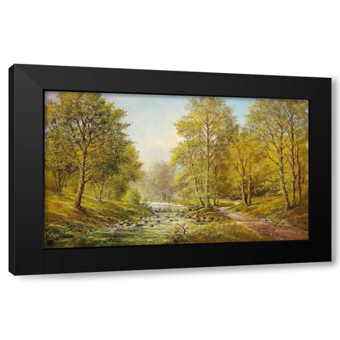 SOFT MORNING LIGHT Black Modern Wood Framed Art Print with Double Matting by Glassl, Helmut