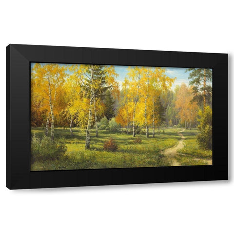 AUTUMN WAY I Black Modern Wood Framed Art Print by Priscepa, Igor