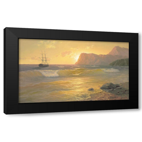 BEAUTIFUL KRIM Black Modern Wood Framed Art Print with Double Matting by Slava