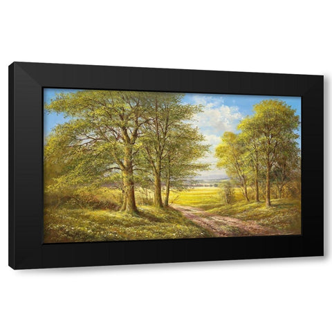 ROMANTIC LANE II Black Modern Wood Framed Art Print by Glassl, Helmut