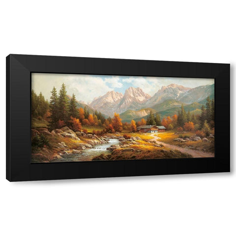 WILDER KAISER Black Modern Wood Framed Art Print by Weber, Max