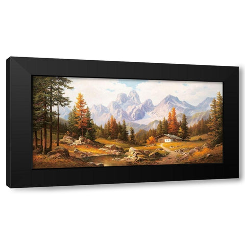 BISCHOFSMÃœTZE Black Modern Wood Framed Art Print with Double Matting by Weber, Max