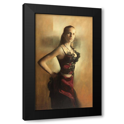 GIADA FIGLIA DARTE Black Modern Wood Framed Art Print by Sgarbossa, Antonio
