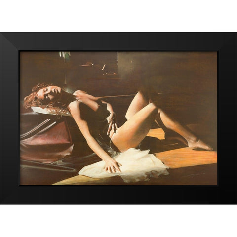 PAOLA Black Modern Wood Framed Art Print by Sgarbossa, Antonio
