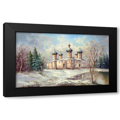 WINTER IN SAMARA Black Modern Wood Framed Art Print by Glassl, Helmut