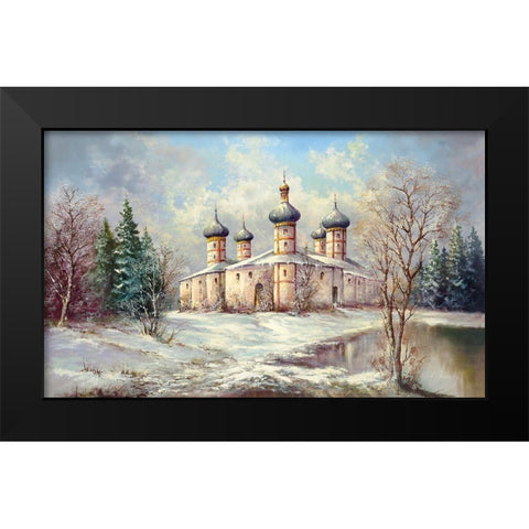 WINTER IN SAMARA Black Modern Wood Framed Art Print by Glassl, Helmut