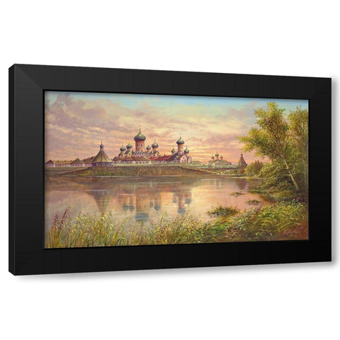 MONASTERY NEAR KAZAN Black Modern Wood Framed Art Print with Double Matting by Glassl, Helmut