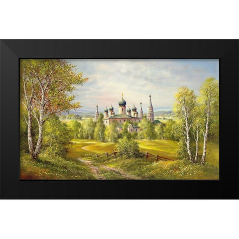 MONASTERY NEAR KALININGRAD Black Modern Wood Framed Art Print by Glassl, Helmut