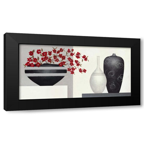 Spirit Of Red I Black Modern Wood Framed Art Print by Sedalia, David