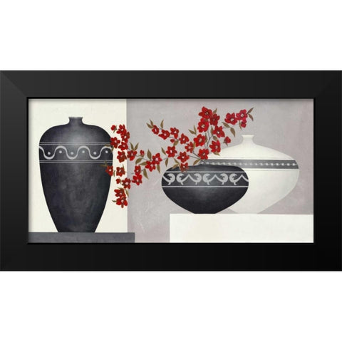 Spirit Of Red II Black Modern Wood Framed Art Print by Sedalia, David