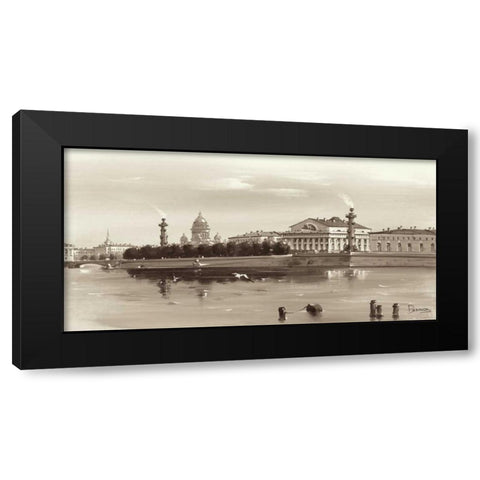 Strelka, Tip Of Wassili Island Black Modern Wood Framed Art Print with Double Matting by Ryazanov