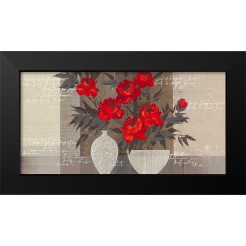 Crimson Beauty I Black Modern Wood Framed Art Print by Christina