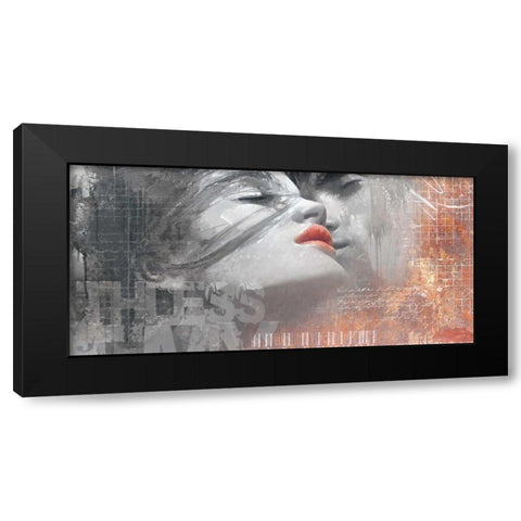 The Kiss Black Modern Wood Framed Art Print with Double Matting by Sestillo, Enrico