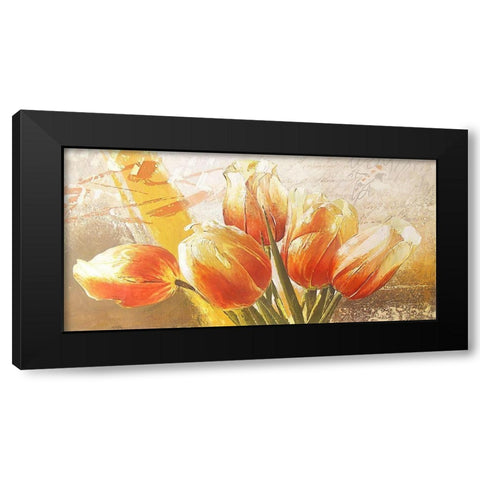 ORANGE TULIPS Black Modern Wood Framed Art Print by Sestillo, Enrico