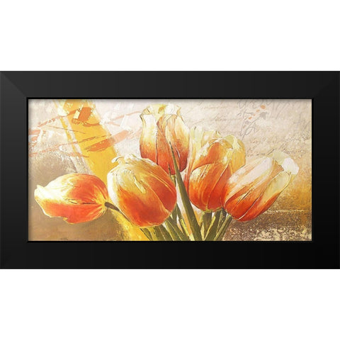 ORANGE TULIPS Black Modern Wood Framed Art Print by Sestillo, Enrico