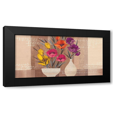 COLOR BEAUTY II Black Modern Wood Framed Art Print with Double Matting by Christina