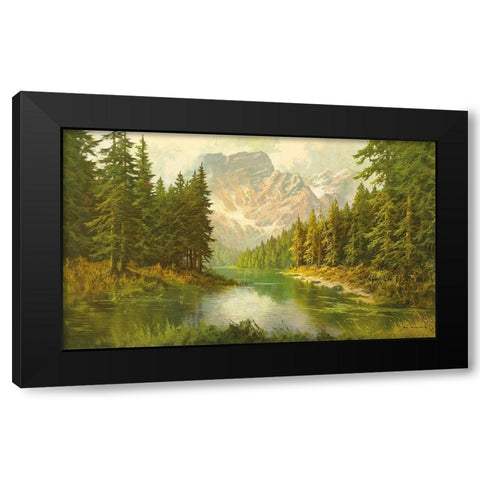 LAKE PRAGSER Black Modern Wood Framed Art Print by Bochmann, Joh.