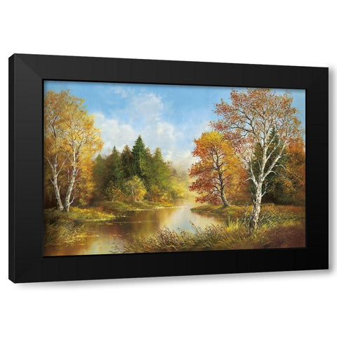 NATURES GIFT Black Modern Wood Framed Art Print with Double Matting by Glassl, Helmut