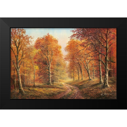 SUMMER VISTA Black Modern Wood Framed Art Print by Buchner, H.