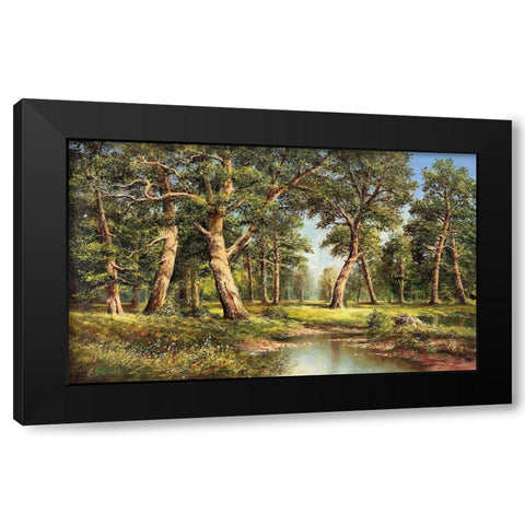 AFTER THE RAIN Black Modern Wood Framed Art Print with Double Matting by Glassl, Helmut
