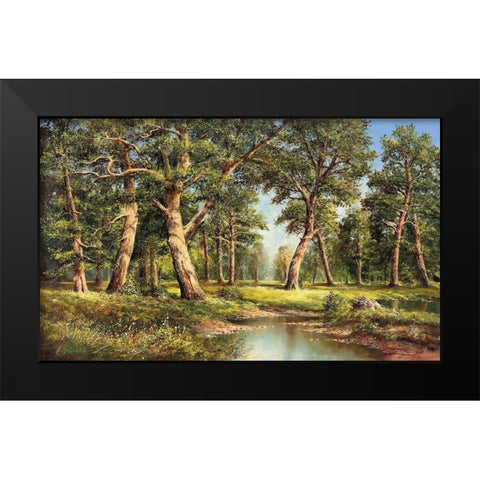 AFTER THE RAIN Black Modern Wood Framed Art Print by Glassl, Helmut