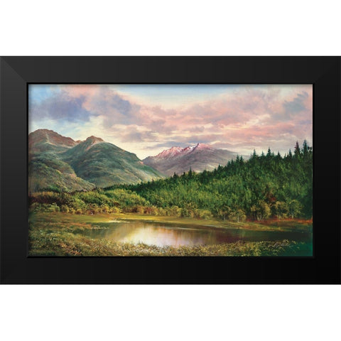 IDYLLIC VIEW Black Modern Wood Framed Art Print by Glassl, Helmut