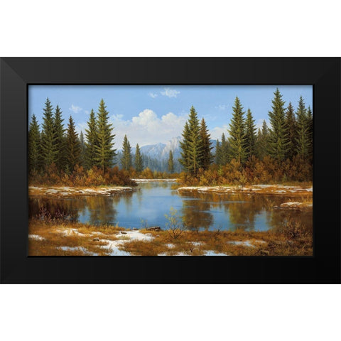 EALRY SPRING IN BOHEMIA Black Modern Wood Framed Art Print by Slava