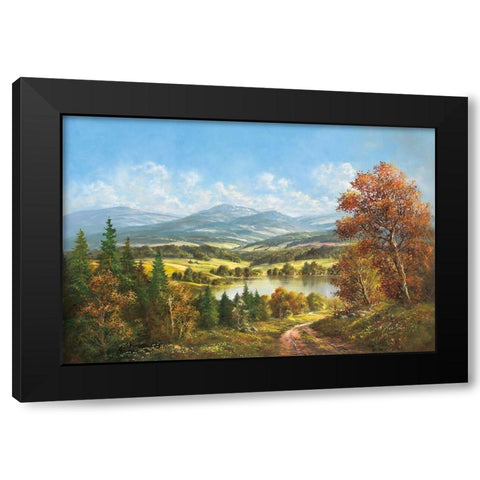 LAKE DISTRICT Black Modern Wood Framed Art Print by Glassl, Helmut