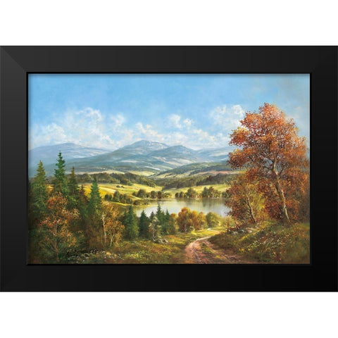 LAKE DISTRICT Black Modern Wood Framed Art Print by Glassl, Helmut