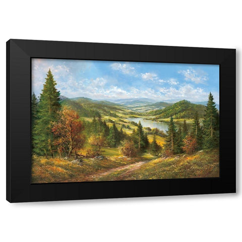 VALLEY IN CZECH REPUBLIC Black Modern Wood Framed Art Print with Double Matting by Glassl, Helmut