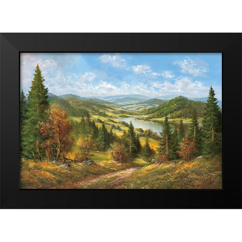 VALLEY IN CZECH REPUBLIC Black Modern Wood Framed Art Print by Glassl, Helmut