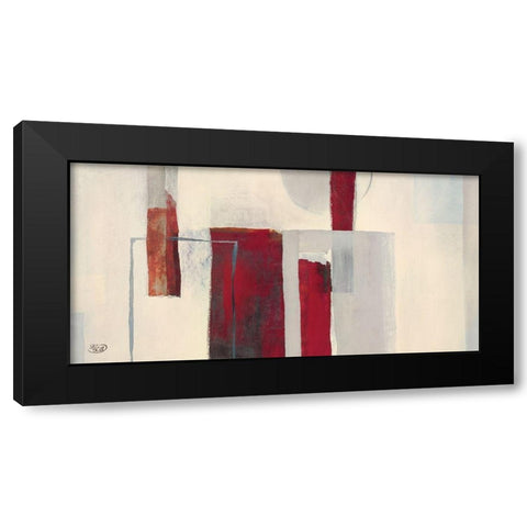 Red I Black Modern Wood Framed Art Print by Verbeek-Van Den Broek