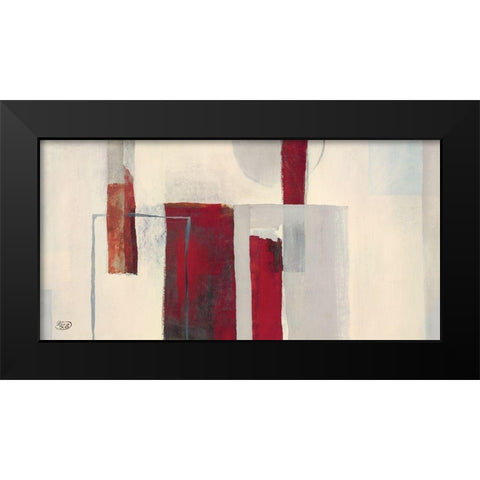 Red I Black Modern Wood Framed Art Print by Verbeek-Van Den Broek
