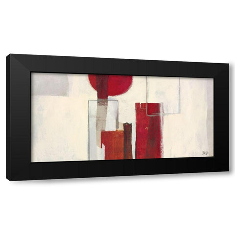 Red II Black Modern Wood Framed Art Print with Double Matting by Verbeek-Van Den Broek