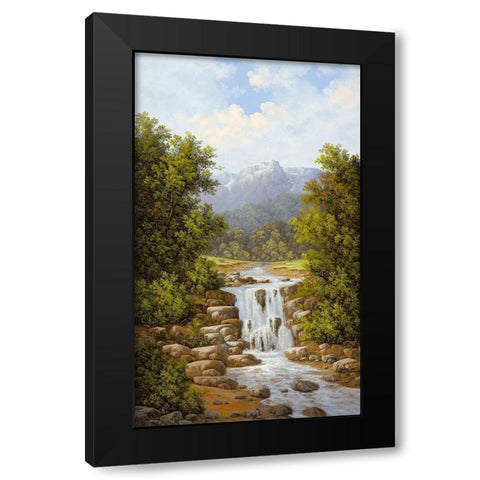 TATRA I Black Modern Wood Framed Art Print by Slava