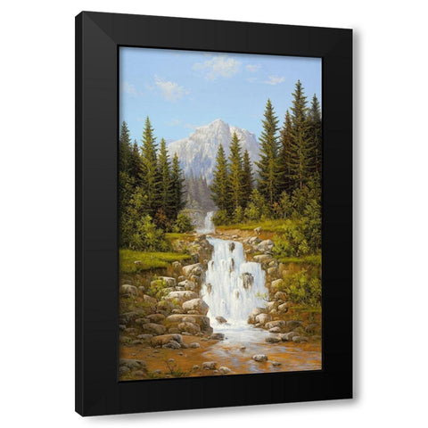 TATRA II Black Modern Wood Framed Art Print by Slava