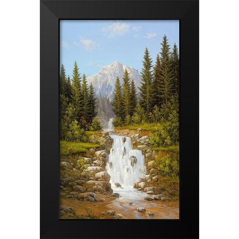 TATRA II Black Modern Wood Framed Art Print by Slava