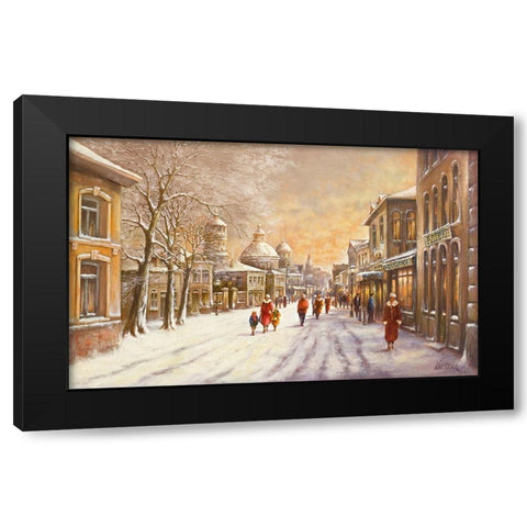 Streetscene I Black Modern Wood Framed Art Print by Erwin, Eric