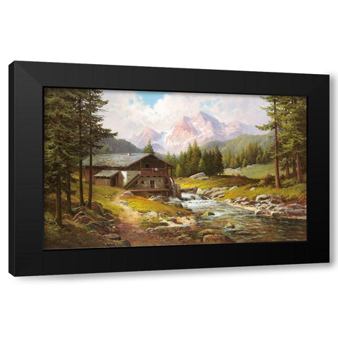 ABANDONED MILL Black Modern Wood Framed Art Print with Double Matting by Weber, Max